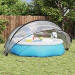 Abri de piscine vidaxl d�me de piscine transparent 336 x 322 x 160 cm pvc