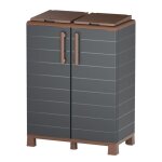 Abri poubelles 2 sacs anthracite - armoire cache poubelle de tri s�lectif 68 x 37 x 90 cm terrasse restaurant ...