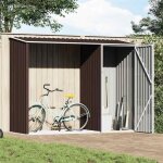 Abri � - usage int�rieur / jardin - vidaxl - design - classiquebois de jardin marron 245x98x159cm acier ...
