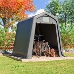 Abri velo exterieur 4. 5 m� - abri moto pas cher 183x245x217 cm avec ouvertures da�ration et porte roulant ...