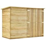 Abri � v�lo de jardin 232 x 110 x 170 cm bois de pin impr�gn� marron 02 0022433
