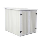 Abri � v�lo. rangement 2 v�los. beige en acier galvanis�. l 142 x p 198 x h 157 cm