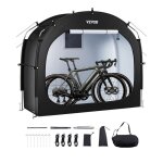 Abri  vlo - vevor - pour 1 - 2 vlos tente de rangement spacieuse tanche - fentre ventile - poteaux ...