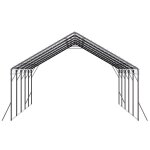 Abri de voiture - duoku - carport 58x745 m - m�tal robuste - parois amovibles - montage facile