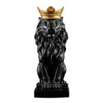 Abstrait couronne lion statue bureau � domicile bar m�le lion faith r�sine sculpture artisanat animal ...