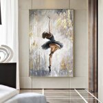 Abstrait danseuse ballerine affiche ballet fille toile tableau peintures decoration murale tableau decoration ...