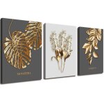 Abstrait feuille dor fleur toile peinture plantes nordiques affiche mur art impression photo salon dcor ...