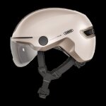 Casque v�lo urbain - abus - hud - y ace - lampe led grand angle 4 modes rechargeable - visi�re & zoom ...
