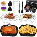 Accessoires air fryer dual 95l 14 pcs double zone accessoire convient pour ninja foodi af400eu af300eu ...