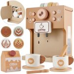 Accessoire dinettes cuisine en bois pour enfant gar�on fille 3 + ans cafeti�re en bois b�b� jouet jeu ...