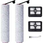 Accessoires pour dreame h12 pro ultra / h13 pro aspirateur eau et poussire 2 rouleaux de brosse + 2 ...
