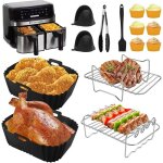 Accessoires pour friteuse  air chaud russell hobbs - 2 compartiments - 9 l - moule en - accessoire pour ...