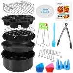 Accessoires pour friteuse  air ensemble daccessoires de 8 pouces 14 pices pour friteuses airfryer pour ...