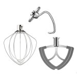 Accessoire pour mélangeurs batteur à bord flexible crochet pétrisseur k45ww fouet à 6 fils pour kitchenaid ... Accessoire pour mélangeurs batteur à bord flexible crochet pétrisseur k45ww fouet à 6 fils pour kitchenaid ...