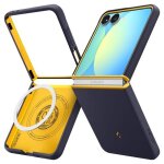 Accessoire - piece detachee pda spigen tui nano pop magsafe pour galaxy z flip 7 bleu marine et jaune ...