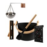 Accessoires sauna home deluxe luvia noir ? set complet