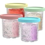 Accessoires sorbetire - ninja - nc500 / nc501 - 4 pices - 24 oz - couvercles colors