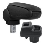 Accoudoir central pour opel corsa f  partir de 2019 tissu noir avec surpiqre noir