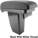 Accoudoir de console centrale en cuir noir spécifique pour peugeot 2008(avec des coutures blanches) Accoudoir de console centrale en cuir noir spécifique pour peugeot 2008(avec des coutures blanches)