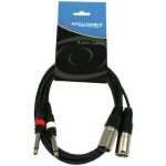 Accu cable cble 2 x xlr mle / 2 x 63 mm jack 3 m - ac - 2xm - 2j6m / 3