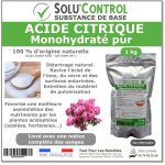 Acide citrique monohydrat� pur 1 kg - 100% dorigine naturel - nettoyer d�tartrer raviver linox et corriger ...