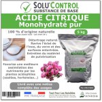 Acide citrique monohydrat� pur 5 kg - 100% dorigine naturel - nettoyer d�tartrer raviver linox et corriger ...