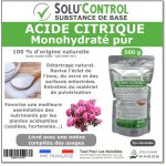 Acide citrique monohydrat� pur 500 g - 100% dorigine naturel - nettoyer d�tartrer raviver linox et corriger ...