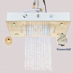 Acier inoxydable or bross� t�te de douche sup�rieure led douche de pluie douche de plafond pommeau de ...