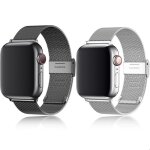 Acier inoxydable remplacement bracelet compatible apple watch 38 40 41 42 mm(2024 series10) pour iwatch ...