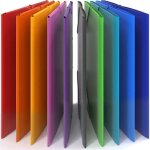 Acropaq - 10x chemise  lastiques  3 rabats a4 - jusqu 200 pages dos 25 cm - 10 chemise cartonnee ...