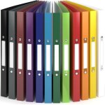 Acropaq - 12 x classeur souple a4 - 2 anneaux 16mm jusqu 100 feuilles dos de 25 cm arc de couleur collection ...