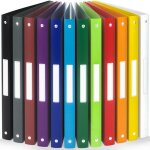 Acropaq 12x classeur a4 - 4 anneaux - dos 25 cm pour 100 feuilles - tiquettes de dos - pp - souple - ...