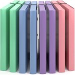 Acropaq - 8 x chemise  lastiques et  3 rabats a4 - jusqu 200 pages dos 3 cm - chemises cartonnes ...
