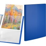 Acropaq display book - classeur premium bleu au format a4 avec 30 pochettes design extensible et insertion ...
