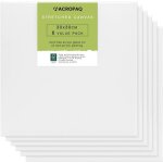 Acropaq lot 6 toiles  peindre tendues avec chssis 30x30 cm - surface en coton de qualit suprieure ...