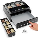 Acropaq tiroir caisse 34x33x10 cm - compatible caisse enregistreuse rj11 - ouverture par pression - insert ...