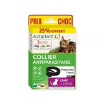 Actiplant tri actif anti puces tiques poux oeuf chat plus de 2 mois collier noir