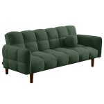 Adam - canap� convertible clic - clac 2 places en tissu textur� - vert