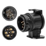 Adaptateur 13 broches vers 7 broches pour remorque prise 13 broches pour remorque de voiture - tracteur ...