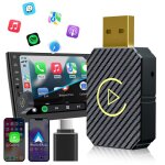 Adaptateur 2 en 1 carplay sans fil & android auto sans fil conversion de c�bl� � sans filcompatible avec ...