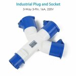 Adaptateur 3 prises cache prise 3 p�les 16a 220v industriel ip44 ? multiprise caravane / camping - car ...