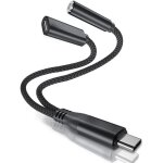 Adaptateur audio jack et chargeur usb type c vers 3. 5mm convertisseur charge casque ecouteur 2 en 1 ...