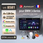 Adaptateur autoradio - junsun - bmw serie 3 e90 e91 e92 - 4g - 6go ram - 128go stockage