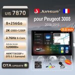 Adaptateur autoradio - nobrand - junsun - 8go ram - 256go stockage - 11. 5 pouces 4g wifi