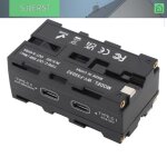 Adaptateur de batterie factice � double face np - f avec port c � double type c pour batterie np - f550 ...