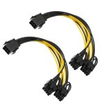 Adaptateur pour cbles dalimentation pcie 6 broches  8 broches pack de 2 adaptateurs dalimentation 6 ...