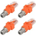 Adaptateur coaxial vers ethernet lot de 4 convertisseurs coaxial rf f vers rj45 mle pour testeur de ligne ...
