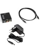 Adaptateur convertisseur audio numrique convertit toslink numrique spdif optique / coaxial vers audio ...
