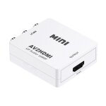 Adaptateur convertisseur audio vid�o mini av rca cvbs vers hdmi prenant en charge 720 1080p(blanc)
