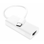 Adaptateur convertisseur usb 3. 1 type c vers ethernet lan / rj45 100mbps blanc - visiodirect -